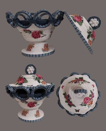Home & Garden: Dekorativna cinija za bombone od papira, rucni rad Dimenzije precnik — 1