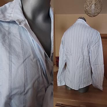 prsluk duzi: BREM ženska košulja, nežno plava sa prugama. - Veličina: 44 - — 2