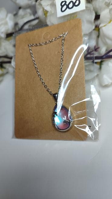 set za popravku satova: Ogrlica sa privjeskom u obliku suze - Materijal: lančić od metalne — 1