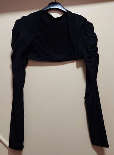 Kupaći kostimi: Crni bolero/džaket sa dugim rukavima - Model: kratki bolero kroj — 1