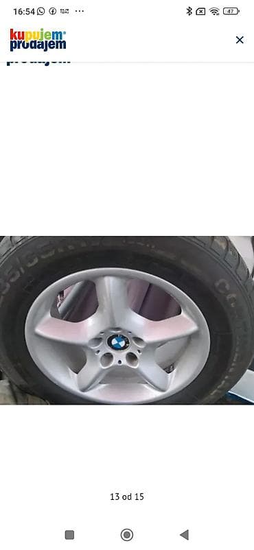 14 gume: BMW alu felne 17” - Originalne BMW aluminijumske felne, 5 krakova - — 5
