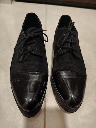 Zenske elegantne cipele na pertlanje, teget boje, kombinacija brušene na lalafo.rs Zenske elegantne cipele na pertlanje, teget boje, kombinacija brušene