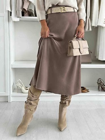 til suknja: Satenasta midi suknja A-kroja Ovaj prelep model suknje nam je upravo — 3