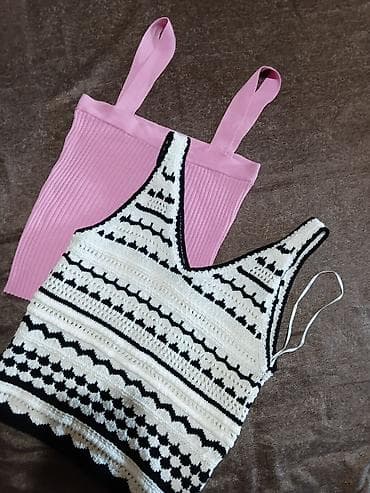 Dva ženska topa – paket 1) Pleteni top na naramenice - Brend: Primark