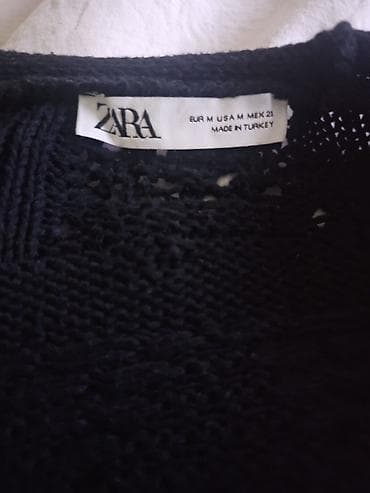 najk kompleti: ZARA pleteni komplet u crnoj boji - Komadi: kratki otvoreni kardigan — 2