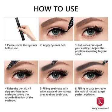 magnetni ajlajner i trepavice: Tattoo olovka za obrve 2u1 Olovka +ajlajner Cena:950din Microblading — 2
