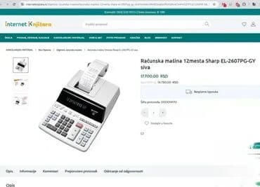 pentium 4: *** SUPER AKCIJA *** #2421 Računska mašina Kalkulator SHARP EL-2607PG; — 1