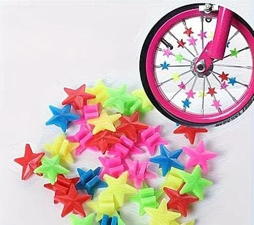 dzak i rukavice za boks za decu: Šareni ukrasi u obliku zvezdica za žice bicikla – 72 kom - Set — 1