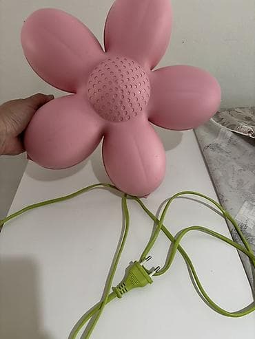 posteljine za decu: Zidna lampa u obliku cveta - Dizajn: velika ružičasta cvetna maska sa — 1