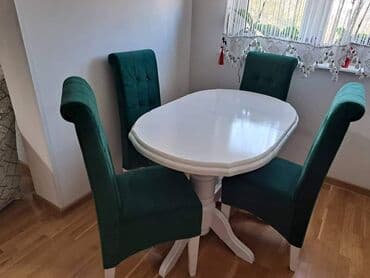 turski stolovi i stolice: Sto baluster rogovi dimenzije: 40 Cena: 180 e Stolice dugme meblo — 1