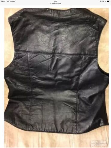 Coats and trench coats: Kozni prsluk L 100% Napa Tamnoplava boja Dzepovi su dupli — 2