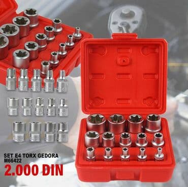 Električne bušilice: Set E4 TORX gedora M66422 - Komplet nasadnih gedora sa TORX — 1