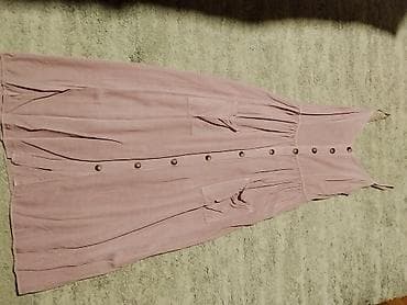 Haljine: Sommer haljina na tregere, boja puder roze. - Kroj: midi dužina — 1