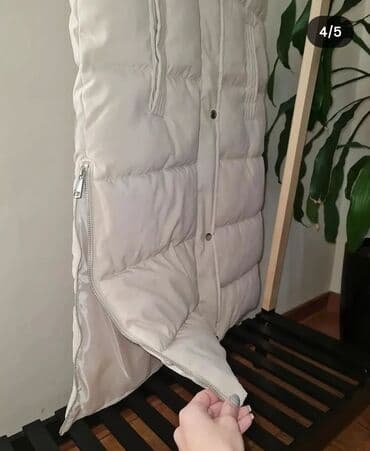 ps fashion prsluci: Dugačka ženska postavljena prsluk-jakna bez rukava sa kapuljačom — 2