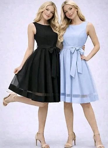 stvari za devojke: Elegantna A-linija haljina bez rukava, dužine do kolena, sa satenskom — 3