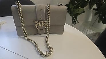 Elegantna PINKO ORIGINAL ženska torba preko ramena u sivoj boji sa