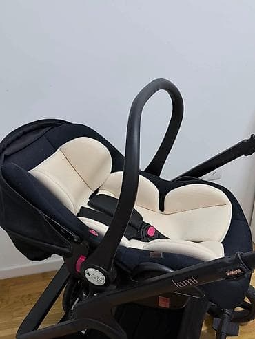 beba paun: Kolica za bebe – 2 u 1 (ram + korpa za novorođenče) - Elegantna crna — 9
