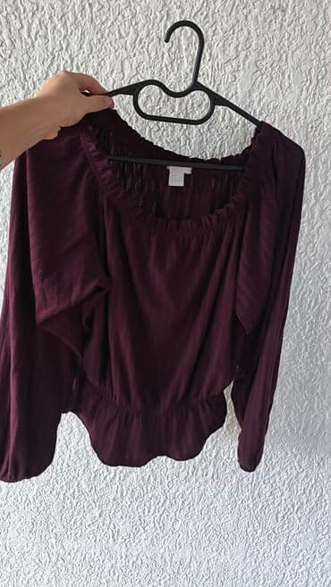 Trenerke: H&M bluza – veličina M - Boja: tamno burgundi - Model: širok — 1