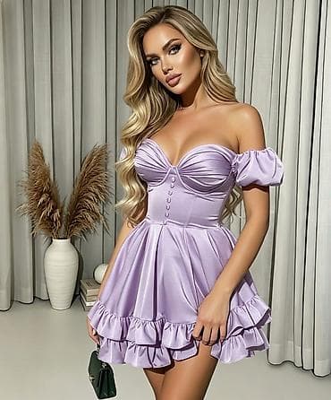 Dresses: 🎗️ Haljinica – 3700 din - Kratka svečana haljinica A-kroja sa — 2