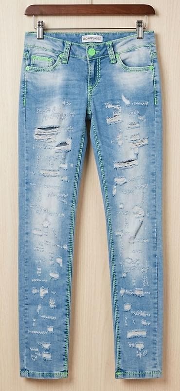 mali kofer za rucni prtljag: Ženske farmerke – skinny kroj, svetlo plavi denim sa “washed” efektom — 2