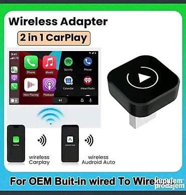 rashlađivanje vodenom maglom: 2-u-1 mini bežični adapter za CarPlay i Android Auto (model RM-KPL083) — 5