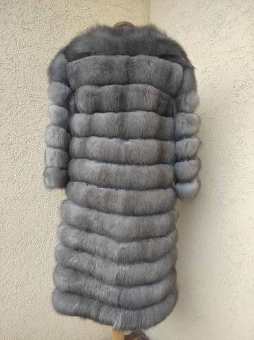 Fur coats: L, With lining, Arctic fox, color - Grey — 5