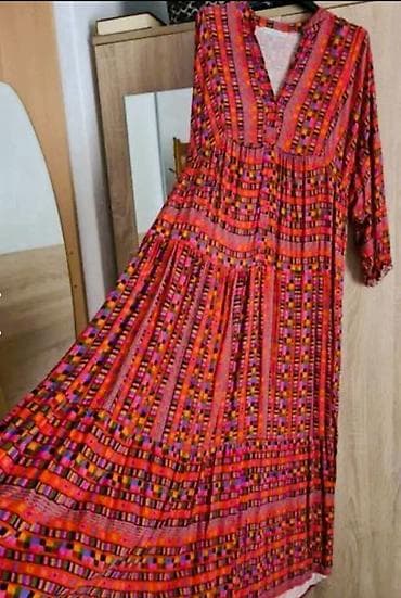 rang haljine: Boho maxi haljine – 2 modela - Model 1: živo šarena haljina u — 1