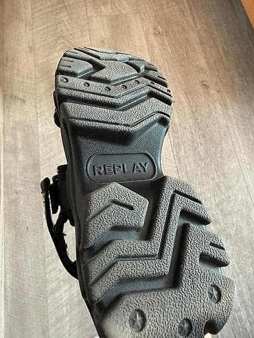 ženske sandale ravne: Replay ženske sandale na platformu - Boja: crna sa belim Replay — 6