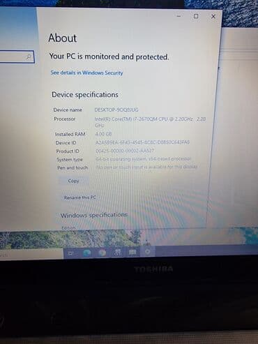 toshiba satellite c850: Intel Core i7, 15.6 " — 6