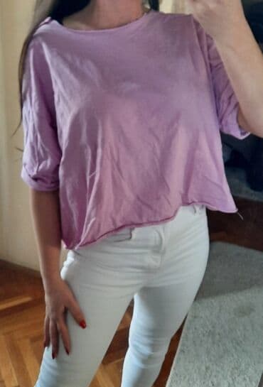 letnje tunike za punije: ZARA *** oversized bluza majica ljubicasta lila. Veličina S, takodje — 1