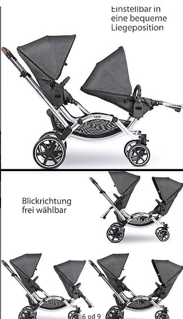 bunde za decu: Prodajem nemačka kolica za blizance/dvoje dece različitog uzrasta 0+ — 5