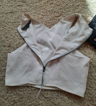 mindjuse sa ruskom kopcom: Topshop, XS (EU 34), Viscose, Single-colored, color - White — 4
