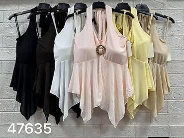 dior beograd: Majica u pero na bratele sa dekorativnom snalom na dekolte i korpama — 2