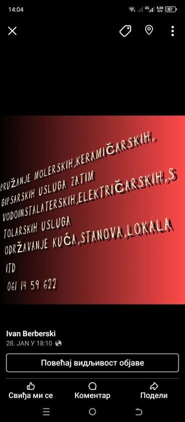 posao pomoc u kuci: Haus majstor – Zrenjanin i okolina Pouzdan majstor za sve vrste — 9