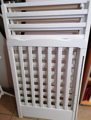 la force cipele: Drveni krevetac za bebe – bele boje, rastavljen na delove za lako — 4