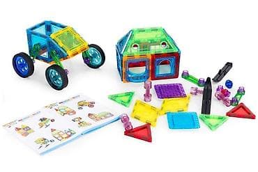 stoni fudbal igracka za decu: Set magnetnih kocki za decu – kuća i auto, 48 delova Brend: ECO TOYS — 4