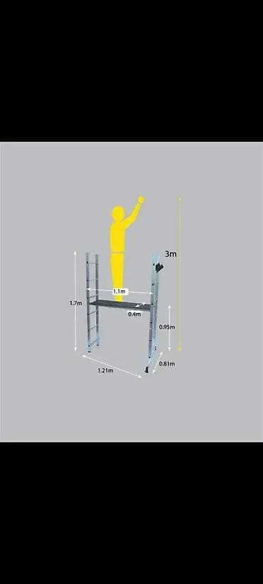 Electric Power Tools: Aluminijumska mini skele/višenamenska radna platforma - Konstrukcija — 1