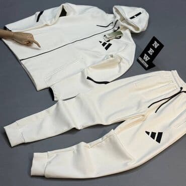 trenerke 92: Komplet, 2XL, L, M, Adidas, bоја - Siva, Pamuk — 2