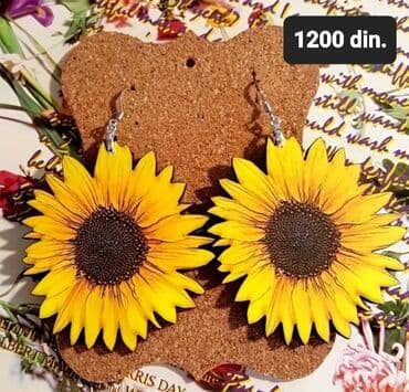 Minđuše: Handmade, Materijal: Drvo