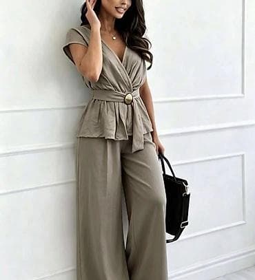 kupi lil solid 2.0 crna gora: Damski komplet – bluza i pantalone širokih nogavica. - Gornji deo — 7