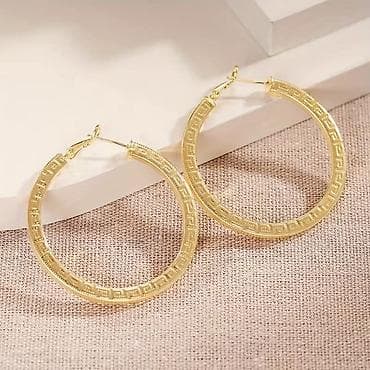 100 jezika volim te: LUKSUZNE ZLATNE ALKE SA GRČKIM MOTIVOM (5 cm) – PREMIUM LOOK Prelepe — 4