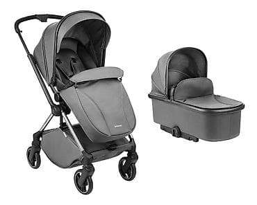 Kolica za bebe: KIKKA BOO Kolica LANAH grey set 2u1 sa tvrdom korpom (SKU: KKB2) — 1