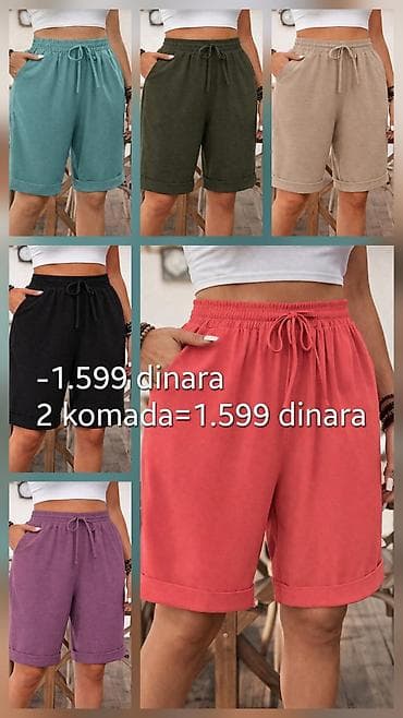 bogner patike cena: Ženske bermude sa džepovima i podesivim učkur‑pojasom - Kroj: ravne — 1