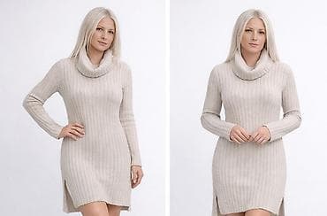 Pletena haljina sa rol-kragnom - Kroj: uska silueta koja prati liniju — 2