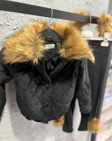 decije odelo: Toplo postavljene plišane trenerkice za devojčice u kompletu sa rajfom — 10