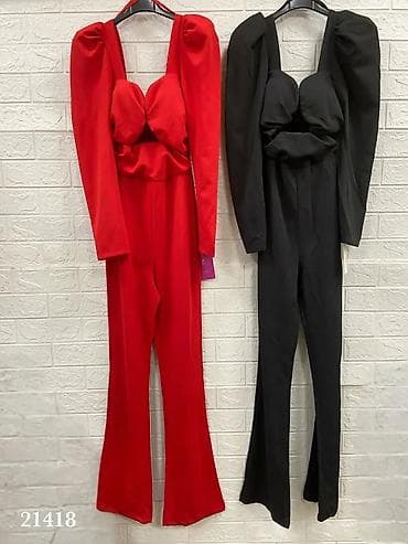 Ostalo: Ženski elegantni kombinezon sa dugim rukavima i dramatičnim dekolteom — 3