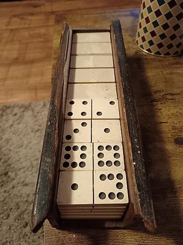 bubon klan: Komplet domina u drvenoj kutiji - Tradicionalni set domina sa tačkama — 1