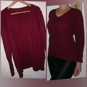 džemperi od kašmira: Nov Cubus topao dzemper XL
Pazuh 50cm
Duzina 65cm
Ramena 40 cm
Bordo — 1