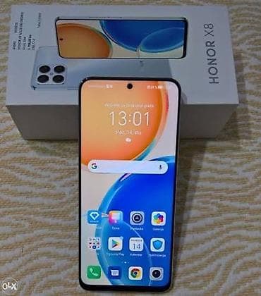 otkup mobilnih telefona uzice: Honor X8 6GB/128GB FULL OCUVAN KAO NOV + maska 120 e Telefon — 2