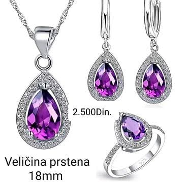 van cleef ogrlica cena: Elegantni posrebreni setovi nakita u tri boje – ogrlica, minđuše i — 5